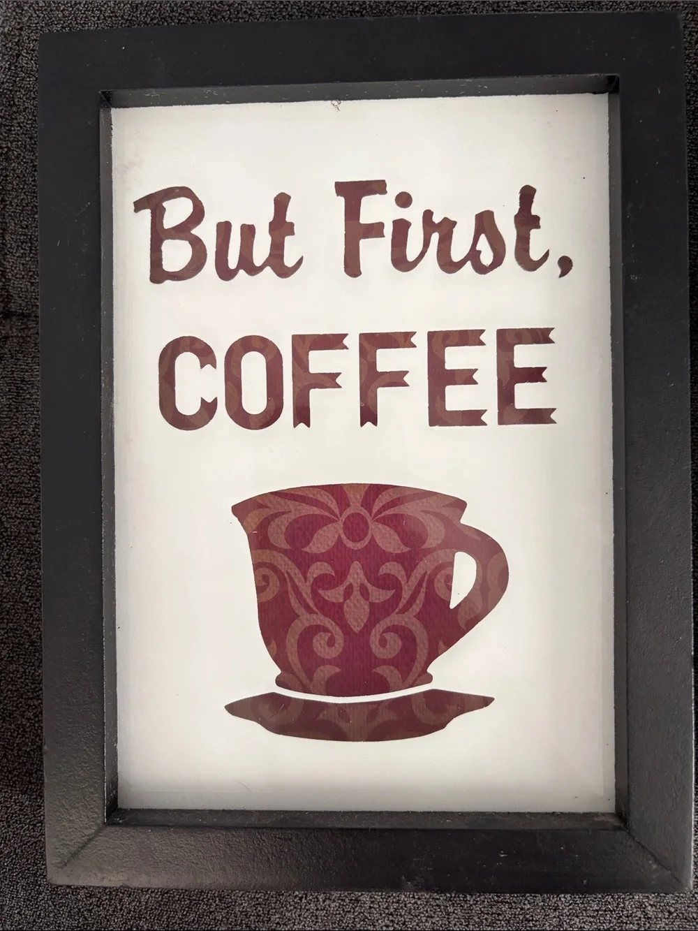 But First, Coffee & Wine a Little Wall Frame Duo - Black